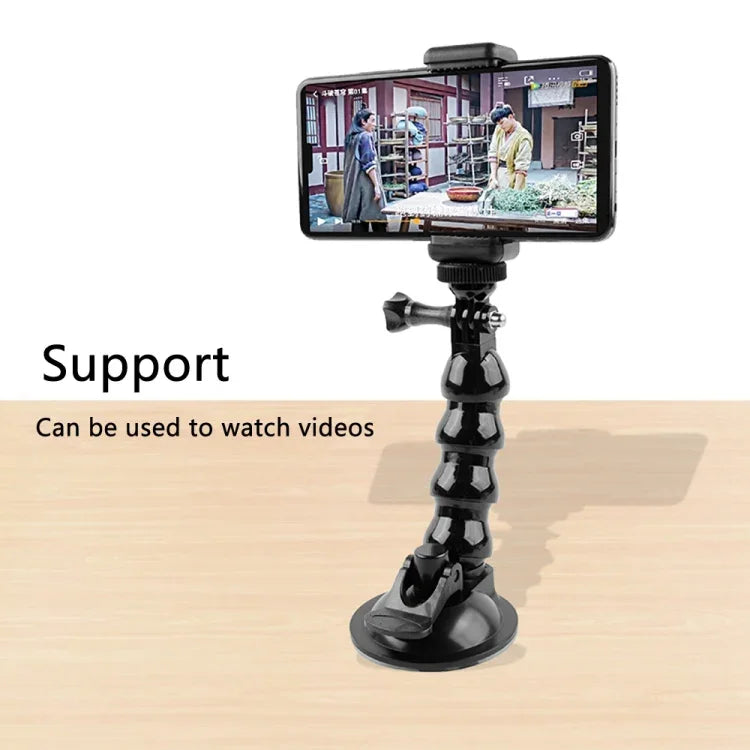 吸盤式夾鉗支架，適用於 GoPro、Insta360、DJI 及其他運動相機，夾鉗支架