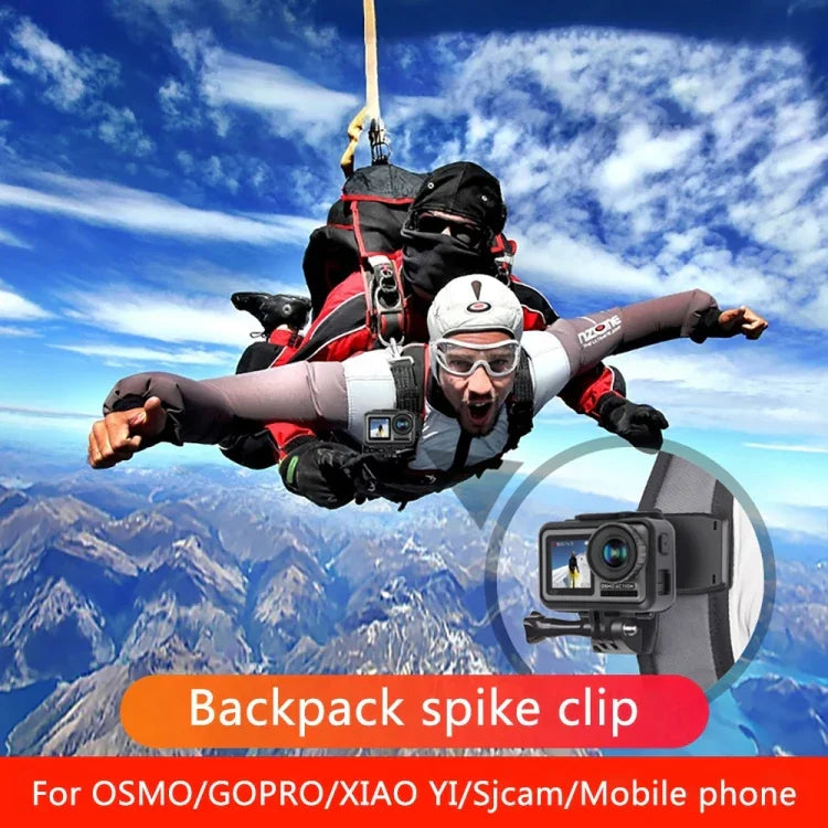 RUIGPRO 360 度旋轉背包 Rec-Mounts 夾式夾具支架，附螺絲，適用 GoPro、Insta360、DJI 及其他運動相機，360 度旋轉夾