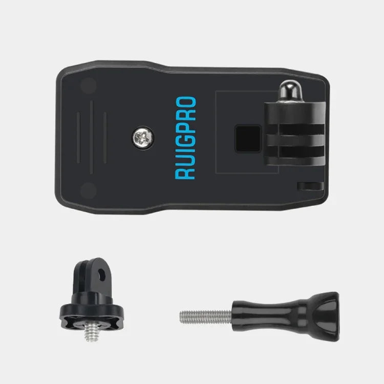 RUIGPRO 360 度旋轉背包 Rec-Mounts 夾式夾具支架，附螺絲，適用 GoPro、Insta360、DJI 及其他運動相機，360 度旋轉夾
