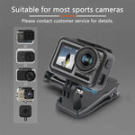 RUIGPRO 360 度旋轉背包 Rec-Mounts 夾式夾具支架，附螺絲，適用 GoPro、Insta360、DJI 及其他運動相機，360 度旋轉夾