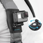 RUIGPRO 魔鬼氈背包 Rec-Mounts 夾式夾具支架，附螺絲，適用 GoPro、Insta360、DJI 及其他運動相機，魔鬼氈夾