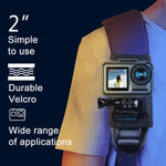 RUIGPRO 魔鬼氈背包 Rec-Mounts 夾式夾具支架，附螺絲，適用 GoPro、Insta360、DJI 及其他運動相機，魔鬼氈夾
