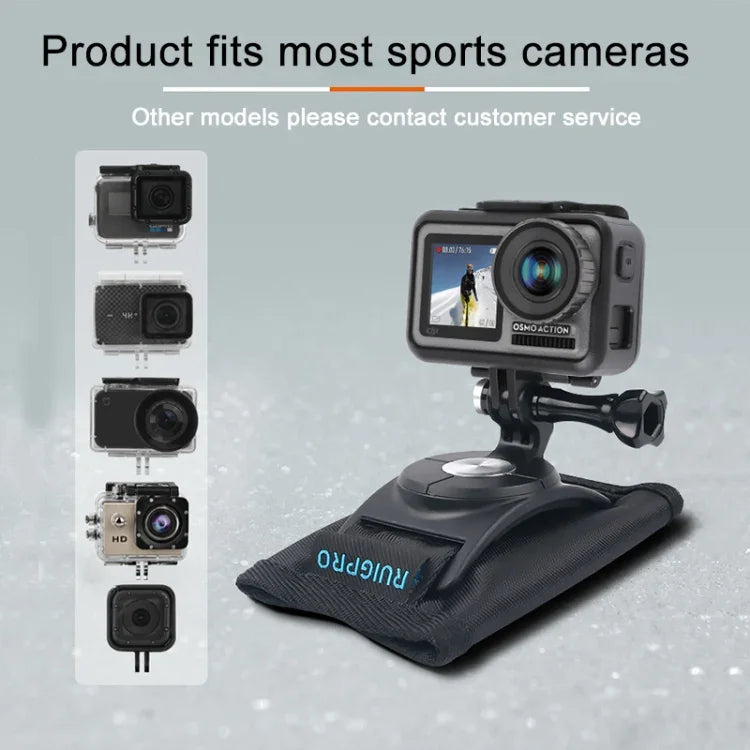 RUIGPRO 魔鬼氈背包 Rec-Mounts 夾式夾具支架，附螺絲，適用 GoPro、Insta360、DJI 及其他運動相機，魔鬼氈夾