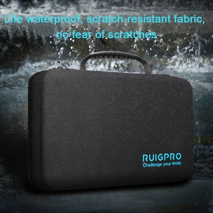 RUIGPRO 防震防水便攜收納盒，適用 DJI Osmo Action，尺寸：28cm x 19.7cm x 6.8cm，中號