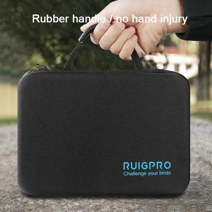 RUIGPRO 防震防水便攜收納盒，適用 DJI Osmo Action，尺寸：28cm x 19.7cm x 6.8cm，中號