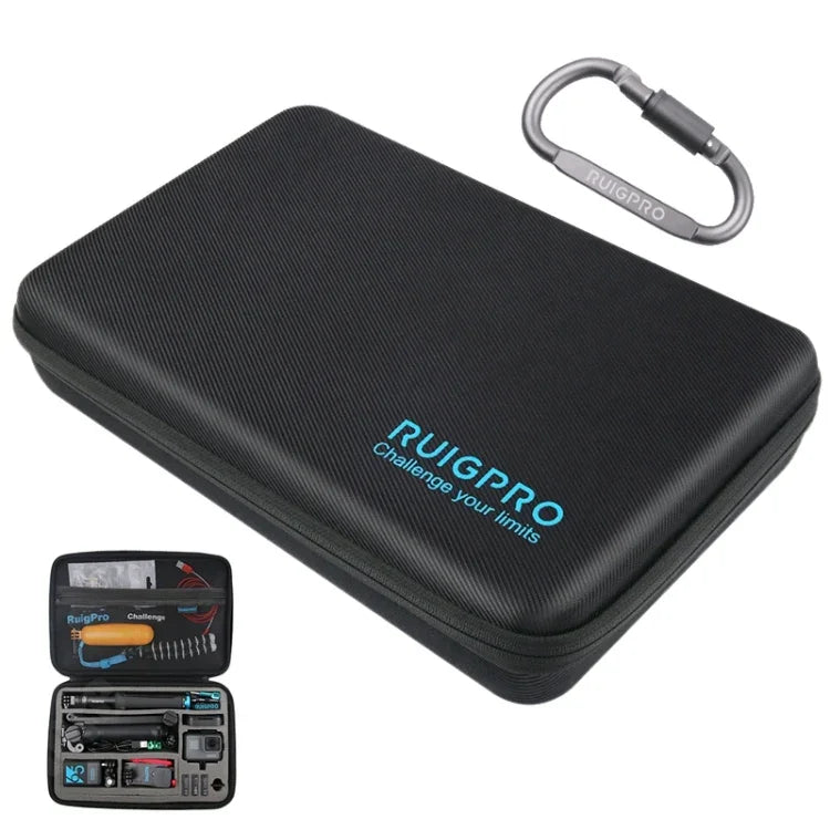 RUIGPRO 防震防水便攜收納盒，適用 DJI Osmo Action，尺寸：33.5cm x 22.7cm x 6.3cm，大號