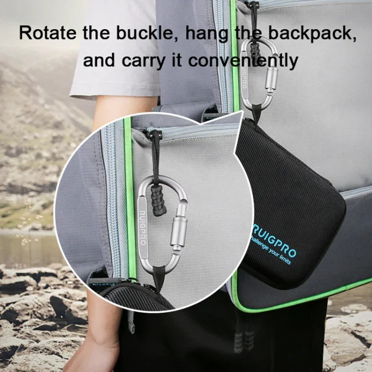 RUIGPRO 防震防水便攜收納盒，適用 DJI Osmo Action，尺寸：33.5cm x 22.7cm x 6.3cm，大號
