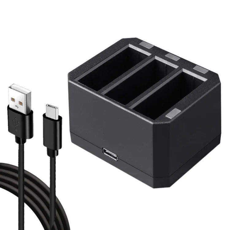 USB 三槽電池充電器，帶 LED 指示燈，適用 DJI OSMO Action，充電器