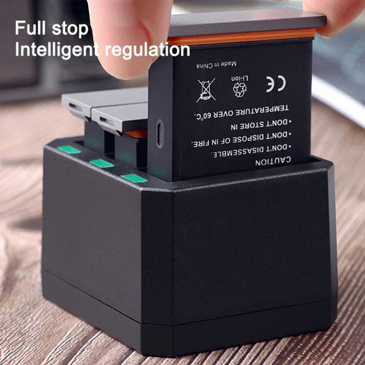 USB 三槽電池充電器，帶 LED 指示燈，適用 DJI OSMO Action，充電器