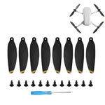 8 件組 Sunnylife 4726F 低噪音快拆翼型螺旋槳，適用於 DJI Mavic Mini 1，銀色款，金色款
