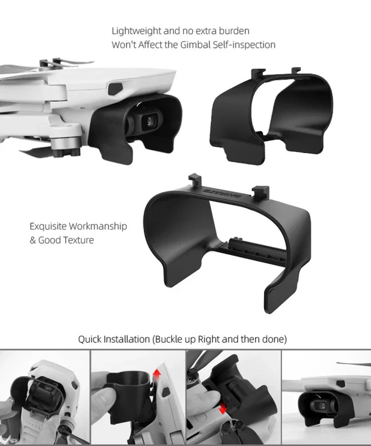 Sunnylife MM-Q9264 DJI Mavic mini / Mini 4K / DJI Mini 2 SE 相機鏡頭遮陽防眩光罩，適用 DJI Mavic mini