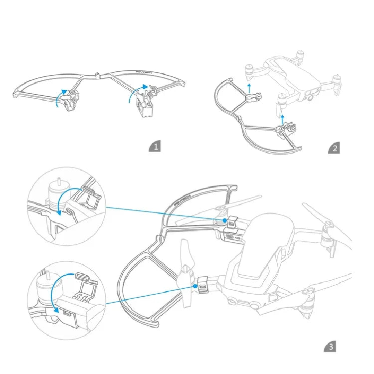 PGYTECH P-UN-034 光繪 LED 螺旋槳保護罩 適用於 DJI Mavic Air, 適用於 DJI Mavic Air