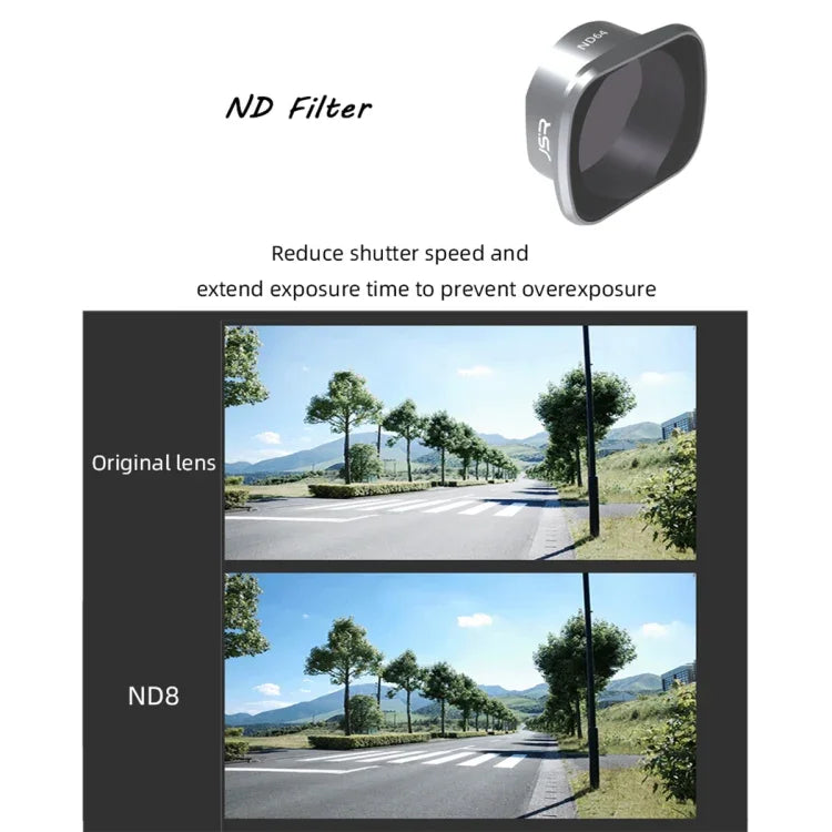 JSR KS ND64 鏡頭濾鏡，適用於 DJI FPV，鋁合金框架，ND64