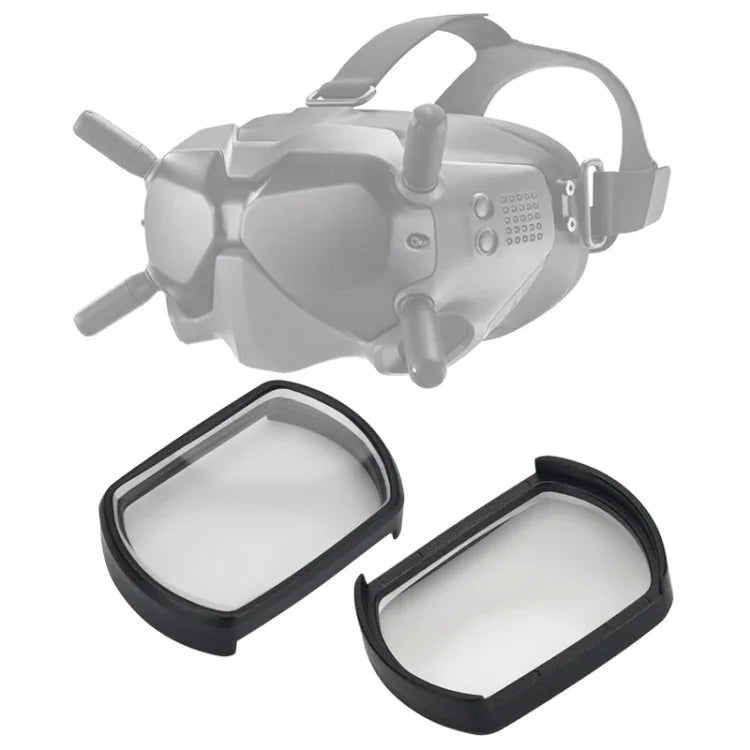 RCSTQ 2 件裝 550 度近視眼鏡鏡片 視力矯正 非球面鏡片 適用於 DJI FPV 護目鏡 V2，550 度