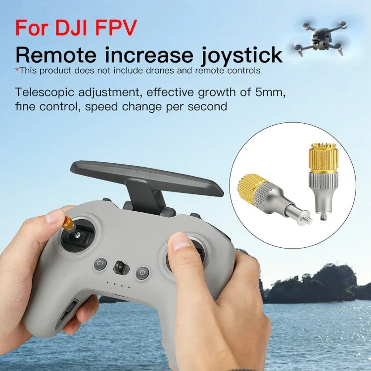 RCSTQ 雙色可伸縮拇指搖桿 適用於 DJI FPV 組合無人機遙控器，適用於 DJI FPV 雙色
