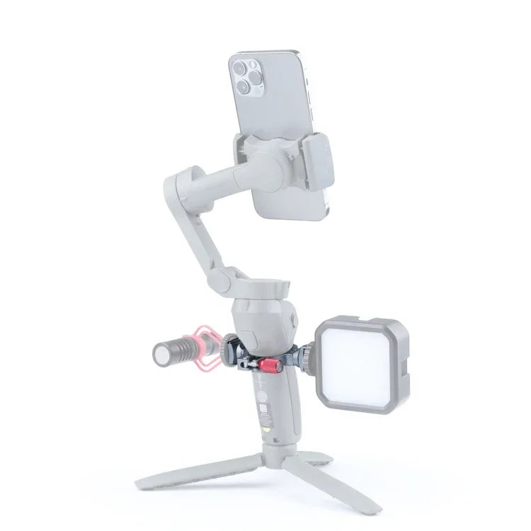穩定器延長支架環轉接座 雙冷靴底座 適用 DJI OM4 / Osmo Mobile 3，DJI OM4 支架