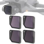 JSR 無人機 4 合 1 ND8PL+ND16PL+ND32PL+ND64PL 鏡頭濾鏡，適用於 DJI Mavic 3，ND8PL+ND16PL+ND32PL+ND64PL