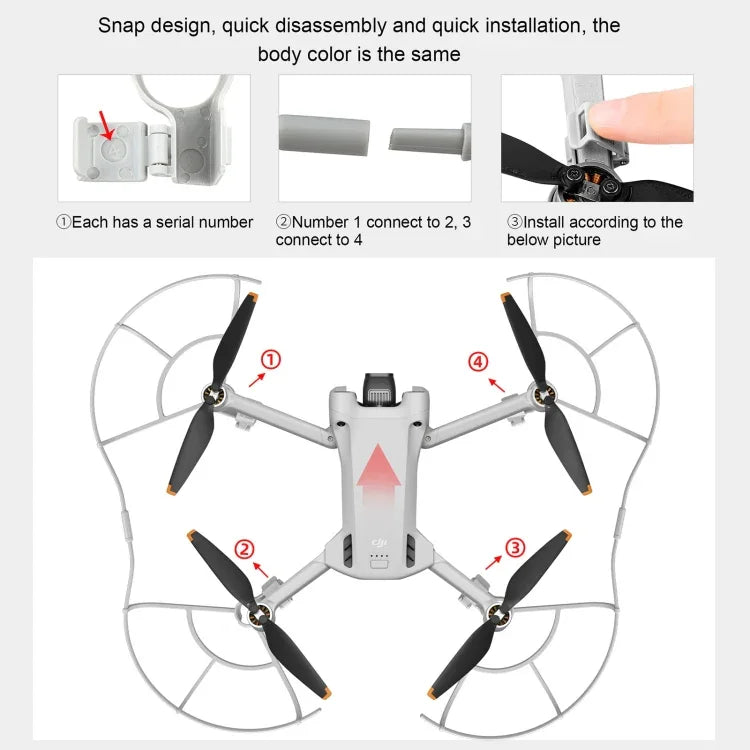 STARTRC 無人機螺旋槳保護環防撞圈，適用於 DJI Mini 3 Pro，適用於 DJI Mini 3 Pro