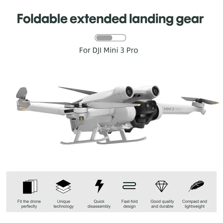 STARTRC 折疊防摔防髒加高起落架訓練架，適用於 DJI Mini 3 Pro，適用於 DJI Mini 3 Pro