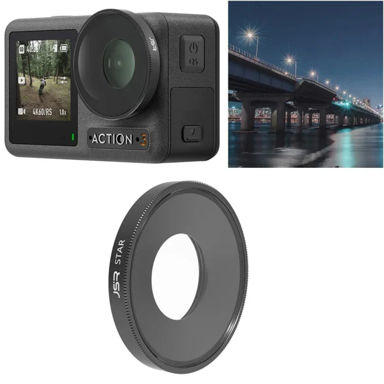 JSR 星光鏡頭濾鏡 適用 DJI Osmo Action 3, 星光