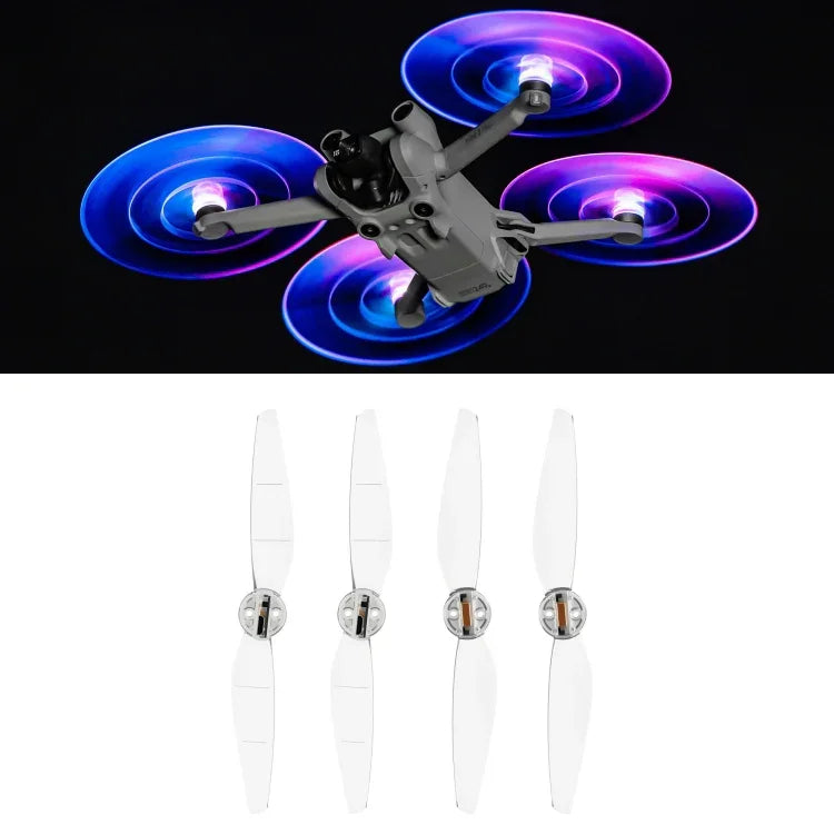 DJI Mini 4 Pro / Mavic Mini 3 Pro STARTRC 2對彩色 LED 閃光燈低噪音螺旋槳，適用 DJI Mavic Mini 3 Pro