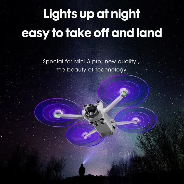 DJI Mini 4 Pro / Mavic Mini 3 Pro STARTRC 2對彩色 LED 閃光燈低噪音螺旋槳，適用 DJI Mavic Mini 3 Pro