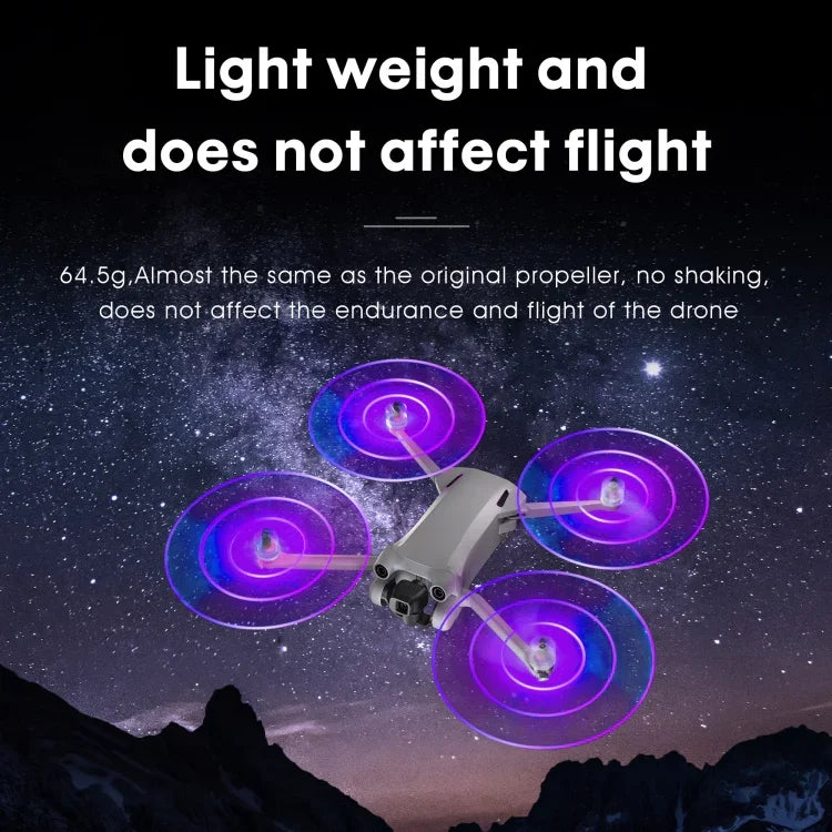 DJI Mini 4 Pro / Mavic Mini 3 Pro STARTRC 2對彩色 LED 閃光燈低噪音螺旋槳，適用 DJI Mavic Mini 3 Pro