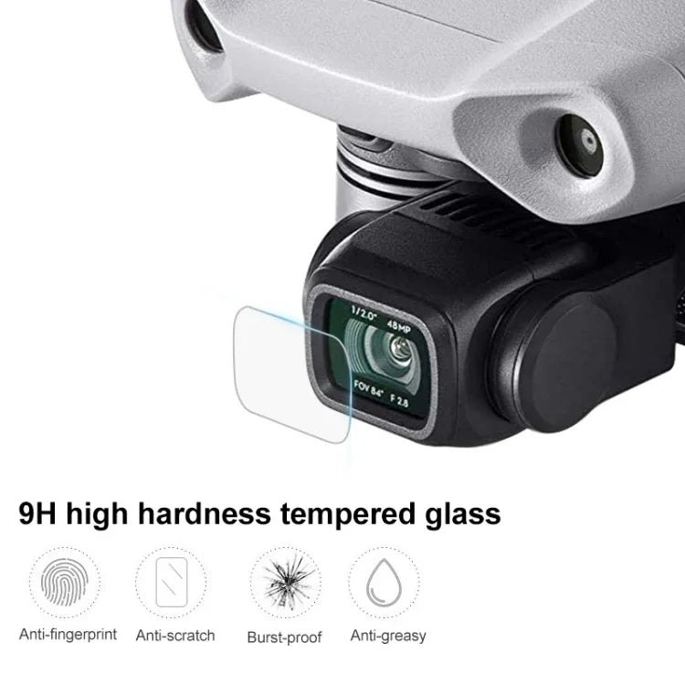 適用 DJI Mavic Air 2 防爆鋼化玻璃無人機鏡頭保護貼，適用 DJI Mavic Air 2