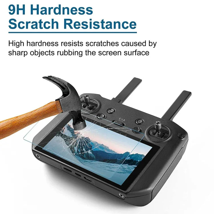 適用 DJI Mavic 2 遙控器 防爆鋼化玻璃無人機遙控螢幕保護貼，適用 DJI Mavic 2 遙控器
