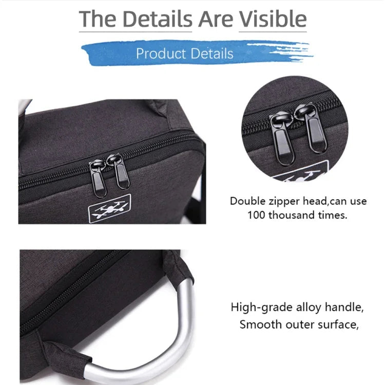 適用於 DJI Mini 2 SE 防震單肩收納攜帶包，尺寸：30 x 22 x 8.5 公分，黑色