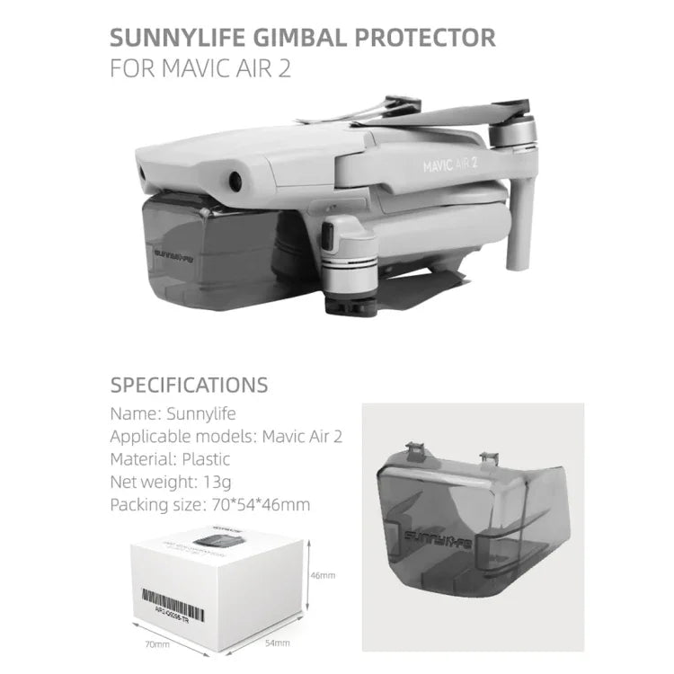 Sunnylife 適用於 DJI Mavic Air 2 相機鏡頭保護蓋遮光罩，適用於 DJI Mavic Air 2