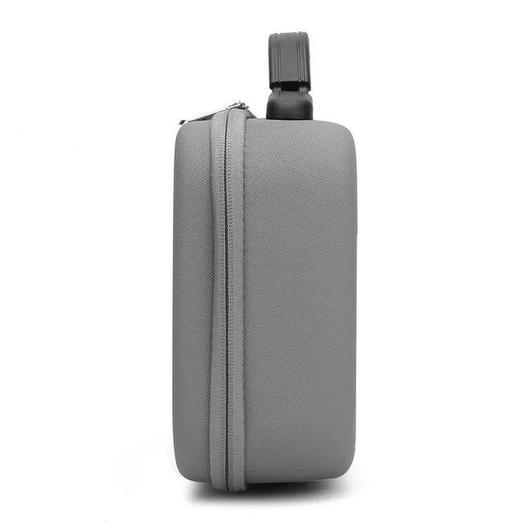 鑽石紋防震 PU 便攜安全保護盒收納袋，適用於 DJI Osmo Mobile 4，灰色