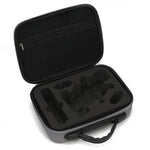 鑽石紋防震 PU 便攜安全保護盒收納袋，適用於 DJI Osmo Mobile 4，灰色