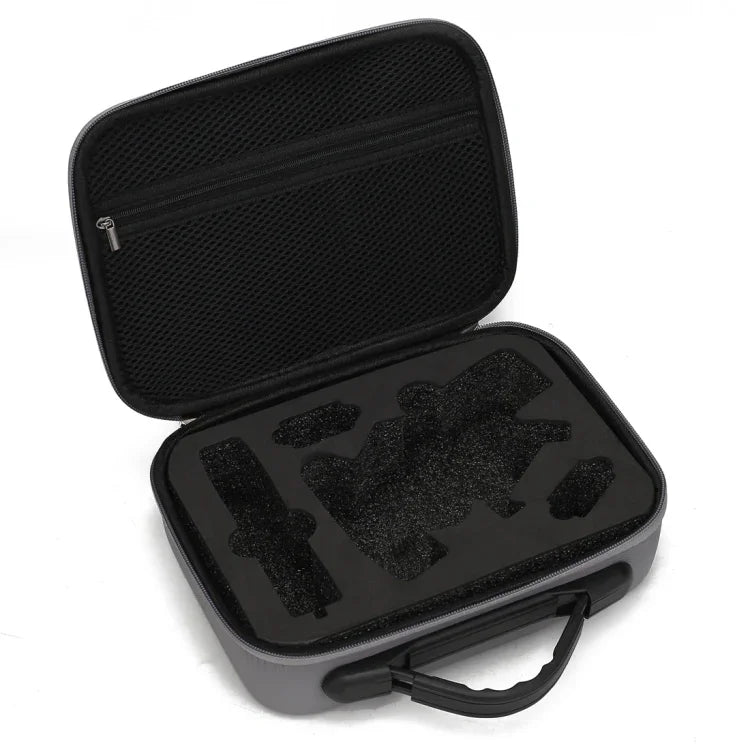 鑽石紋防震 PU 便攜安全保護盒收納袋，適用於 DJI Osmo Mobile 4，灰色