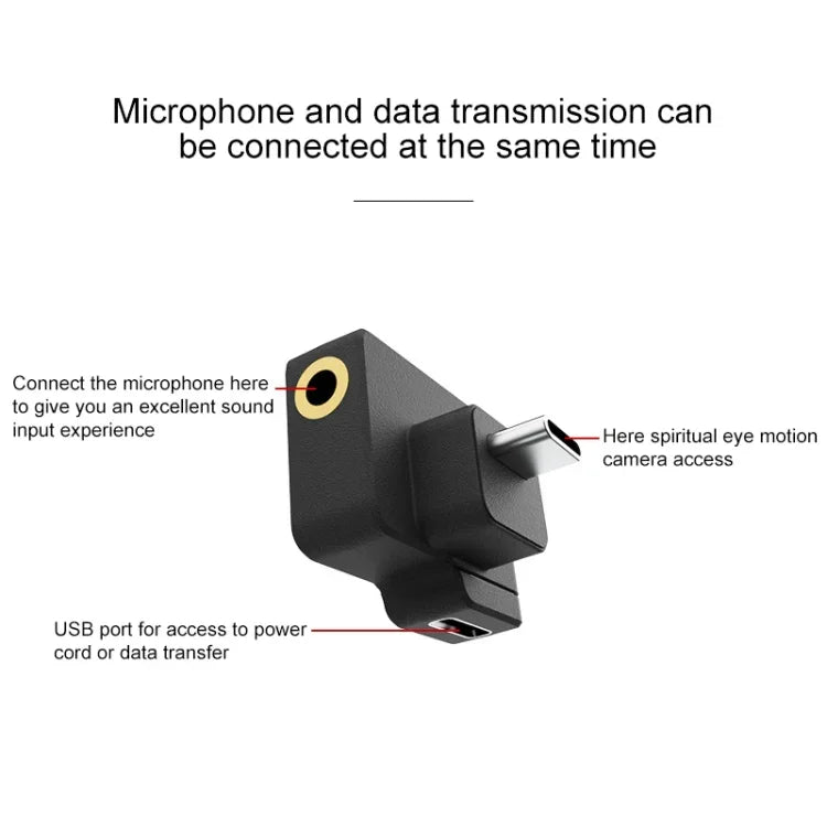 CYNOVA C-AC-003 充電音頻轉接器，適用於 DJI Osmo Action 1