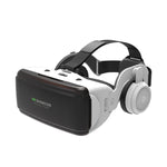 VR SHINECON G06E 虛擬實境 3D 影片眼鏡，適用於 4.7 吋 - 6.1 吋智慧型手機，附耳機，G06E