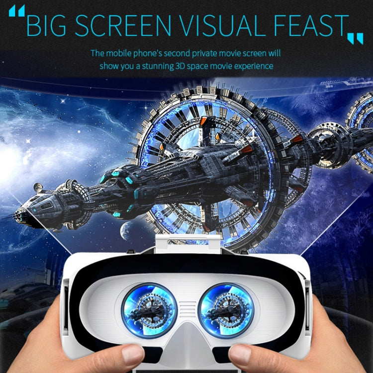 VR SHINECON G06E 虛擬實境 3D 影片眼鏡，適用於 4.7 吋 - 6.1 吋智慧型手機，附耳機，G06E