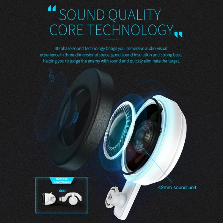 VR SHINECON G06E 虛擬實境 3D 影片眼鏡，適用於 4.7 吋 - 6.1 吋智慧型手機，附耳機，G06E