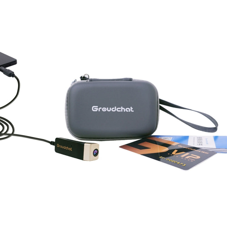 Groudchat JP1DV1 1080P 高清智慧攝影機手機 USB 直播攝影機，適用眼鏡腿，內建吸音降噪麥克風