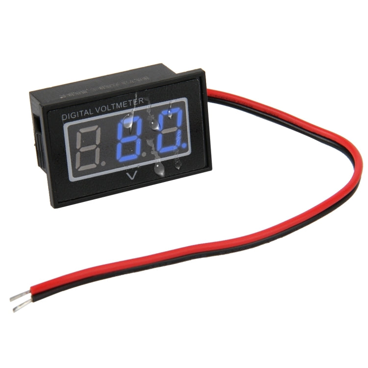 V40D 2 線紅光顯示迷你防水 IPX4 數位電壓表，測量電壓：直流 15-120V，DT0001G、DT0001L、DT0001R