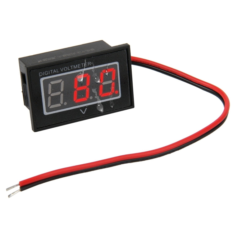 V40D 2 線紅光顯示迷你防水 IPX4 數位電壓表，測量電壓：直流 15-120V，DT0001G、DT0001L、DT0001R