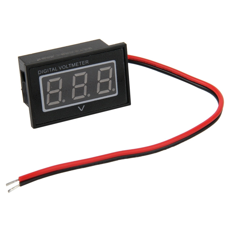 V40D 2 線紅光顯示迷你防水 IPX4 數位電壓表，測量電壓：直流 2.5-30V，DT0002G、DT0002L、DT0002R