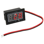 V40D 2 線紅光顯示迷你防水 IPX4 數位電壓表，測量電壓：直流 2.5-30V，DT0002G、DT0002L、DT0002R