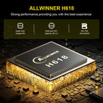 HK1 RBOX-H8S 4K 超高清 Android 12.0 智能電視盒，附遙控器，Allwinner H618 四核，4GB+64GB，4GB+64GB