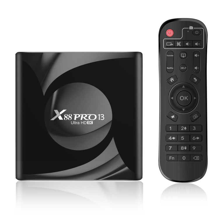 X88 Pro 13 安卓 13.0 智能電視盒，附遙控器，RK3528 四核心，4G+32GB，4G+32GB