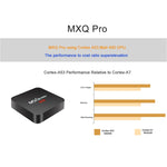MXQ PROi 1080P 4K HD 智能電視盒，附遙控器，Android 7.1 S905W 四核 Cortex-A53，最高 2GHz，RAM：2GB，ROM：16GB，支援 WiFi，英規插頭，2GB+16GB，英規插頭