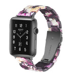 簡約時尚樹脂錶帶，適用於Apple Watch系列4 40毫米及系列3、2、1 38毫米，適用於Apple Watch系列4 44毫米及系列3、2、1 42毫米