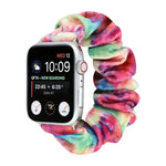 法蘭絨髮圈替換錶帶，適用 Apple Watch Ultra 49mm / Series 8&7 45mm / SE 2&6&SE&5&4 44mm / 3&2&1 42mm，適用 Apple Watch Series 7 45mm / 6 & SE & 5 & 4 44mm / 3 & 2 & 1 42mm