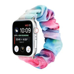 法蘭絨髮圈替換錶帶，適用 Apple Watch Ultra 49mm / Series 8&7 45mm / SE 2&6&SE&5&4 44mm / 3&2&1 42mm，適用 Apple Watch Series 7 45mm / 6 & SE & 5 & 4 44mm / 3 & 2 & 1 42mm