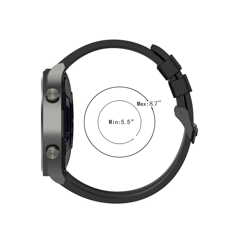 For Huawei Watch GT 2 Pro Silicone Replacement Strap Watchband with Black Steel Buckle